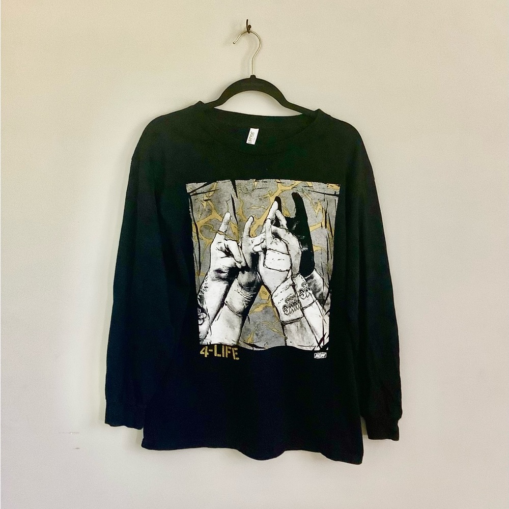 “4-Life” All style black crew long sleeve